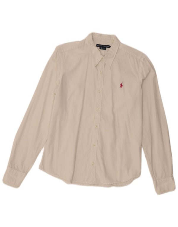 Ralph Lauren Womens Shirt US 12 Large White Cotton