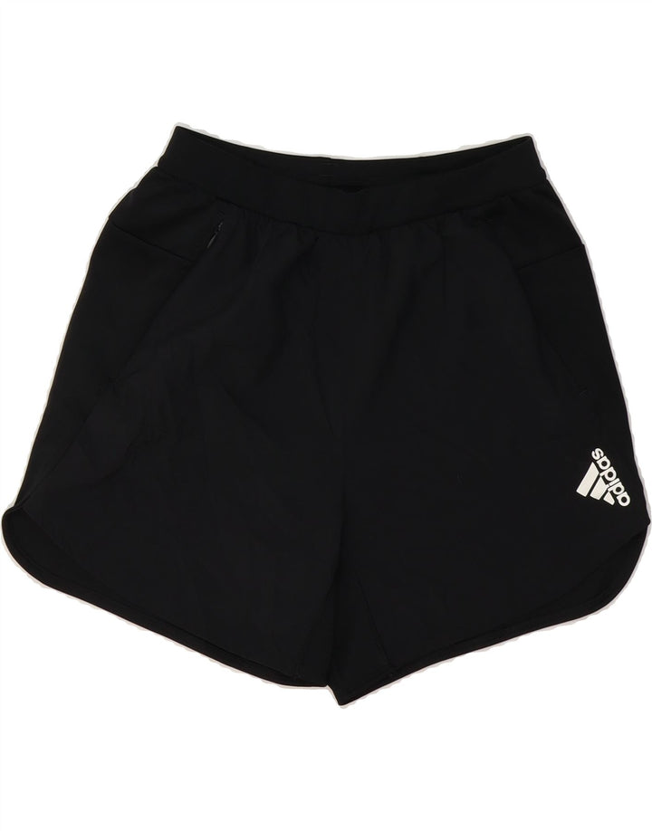 ADIDAS Womens Aeroready Sport Shorts UK 12 Medium Black Polyester Vintage Adidas and Second-Hand Adidas from Messina Hembry 