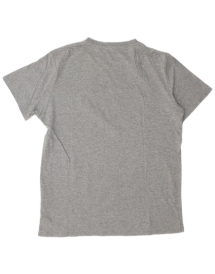 Męski T-shirt z grafiką Levi's, duży, szary, z bawełny w plamki