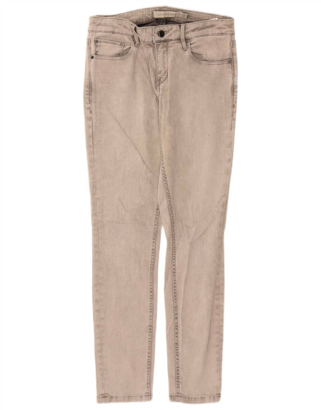 CALVIN KLEIN Damskie jeansy slim W30 L30 Szara bawełna