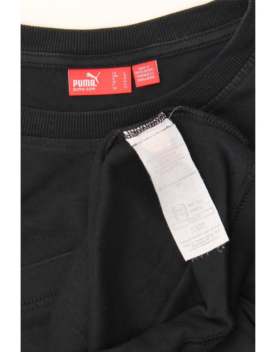 T-shirt damski Puma Top UK 14, średni czarny, bawełniany
