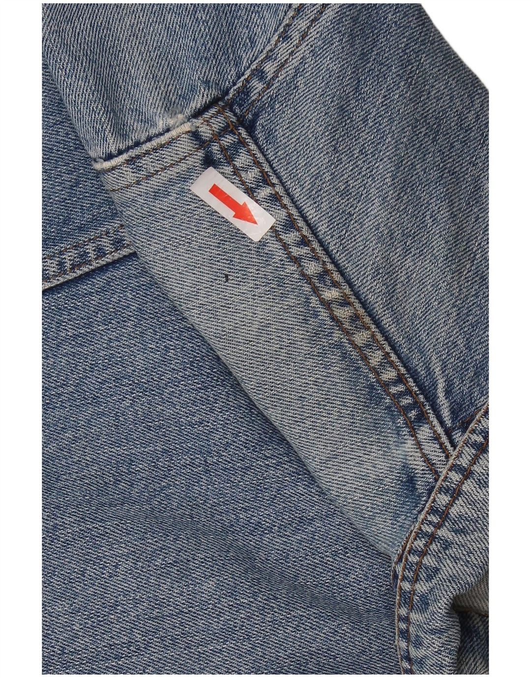 Damska kurtka jeansowa VINTAGE Crop UK 14, średni niebieski