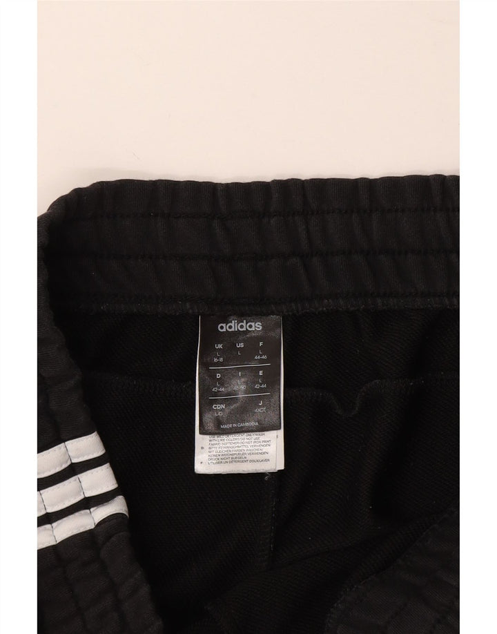Damskie spodnie dresowe ADIDAS Joggers UK 16/18, duże, czarne, bawełniane