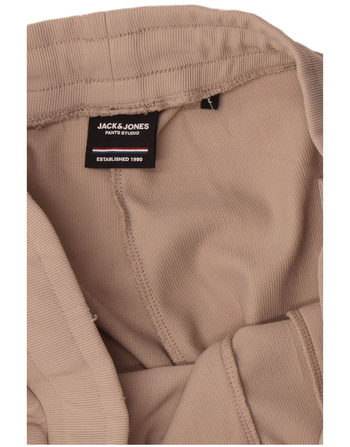Męskie spodnie dresowe Jack & Jones, duże, beżowy, poliester