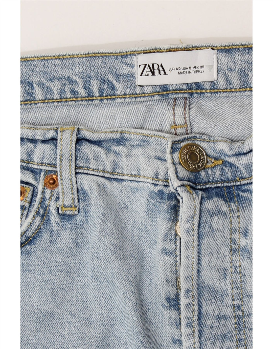 Damskie proste dżinsy Zara EU 40 Medium W30 L26 Niebieskie