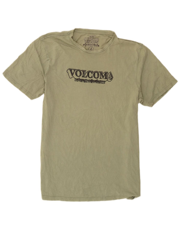 Męska koszulka z grafiką Volcom XL, zielona bawełna