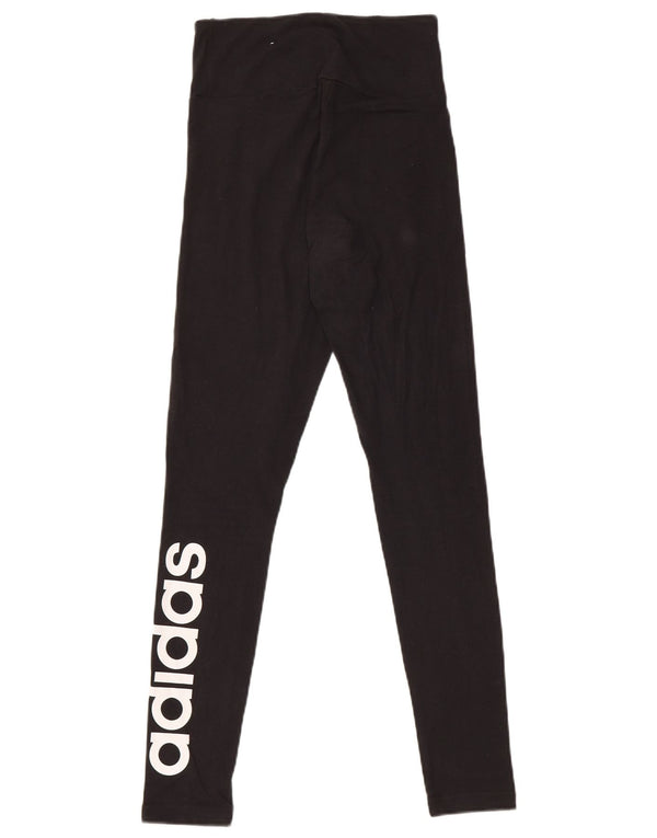 Damskie legginsy Adidas Graphic UK 4/6 XS, czarne, bawełniane