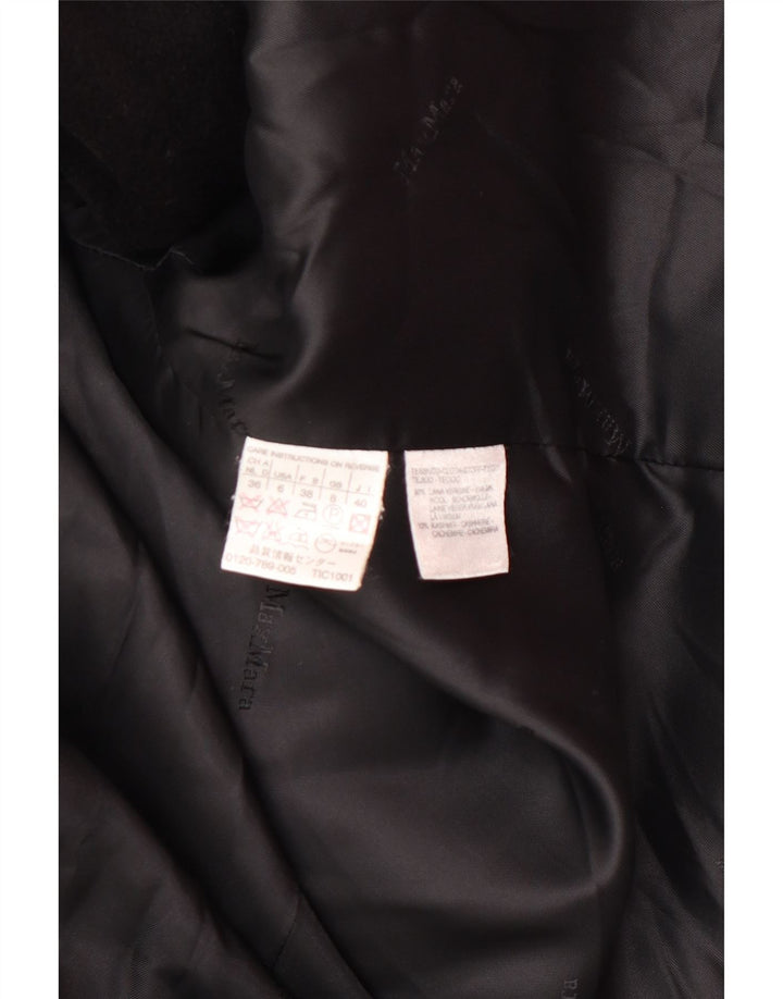 Płaszcz damski MAX MARA UK 8 Small, czarny, wełniany, klasyczny