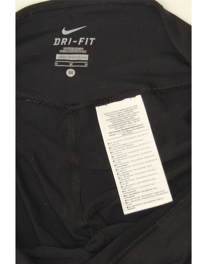 Damskie legginsy Nike Dri Fit Capri UK 14, średni czarny nylon