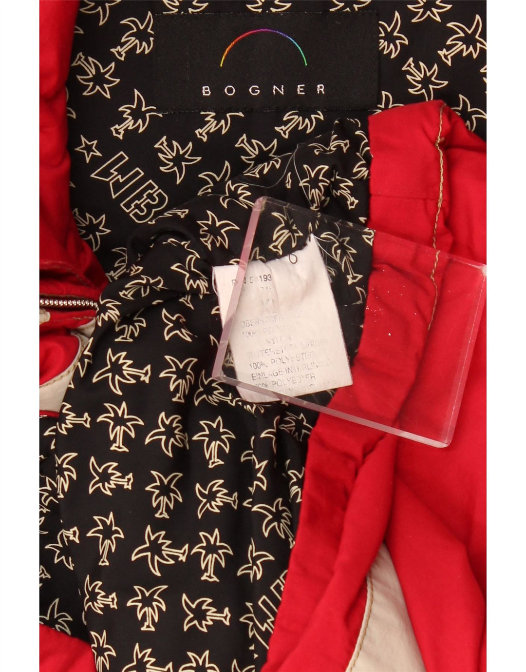 BOGNER Męska kurtka Anorak z grafiką UK 42 XL, poliester w kolorze czerwonym