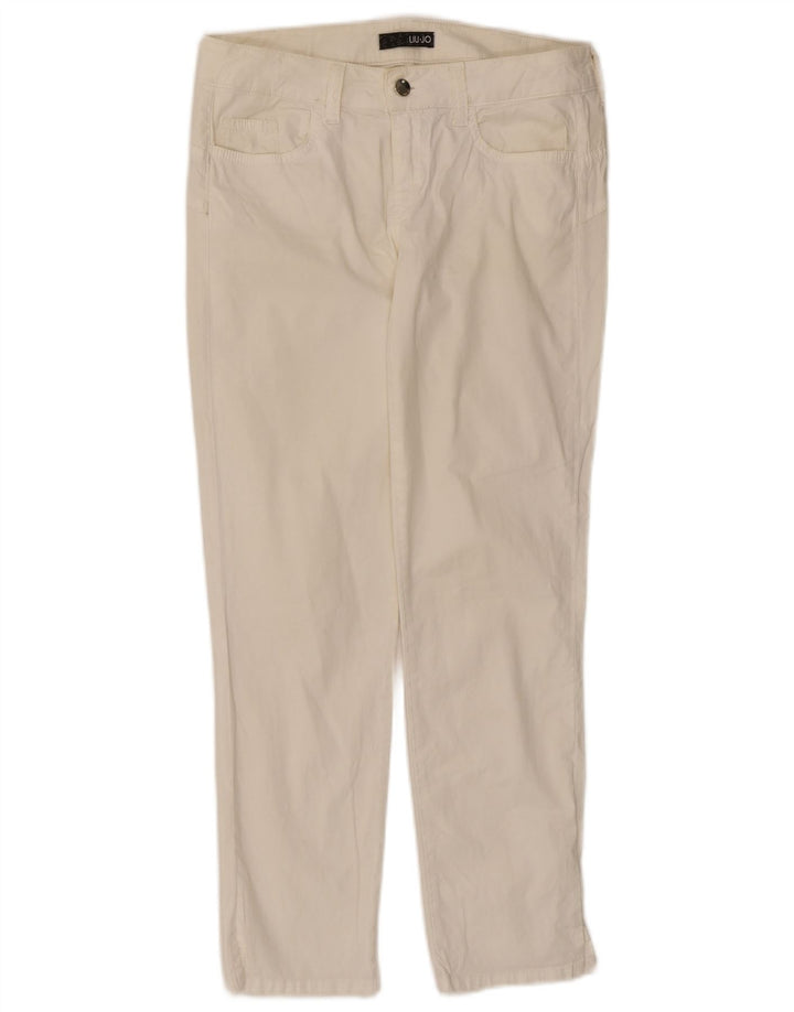 Damskie spodnie Liu Jo Slim Casual W30 L27 Białe