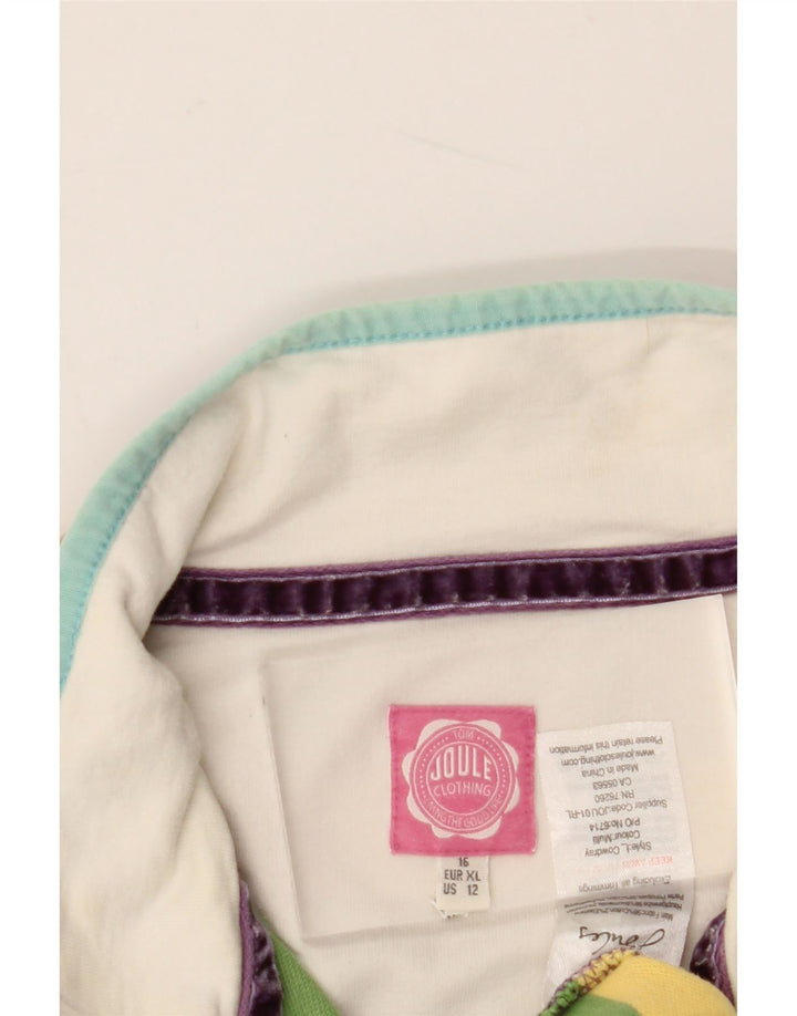 Damska bluza dresowa JOULES UK 16, duże, wielokolorowe paski