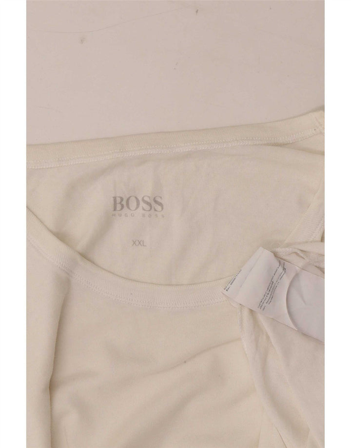 Koszulka męska Hugo Boss Top 2XL Biała bawełna