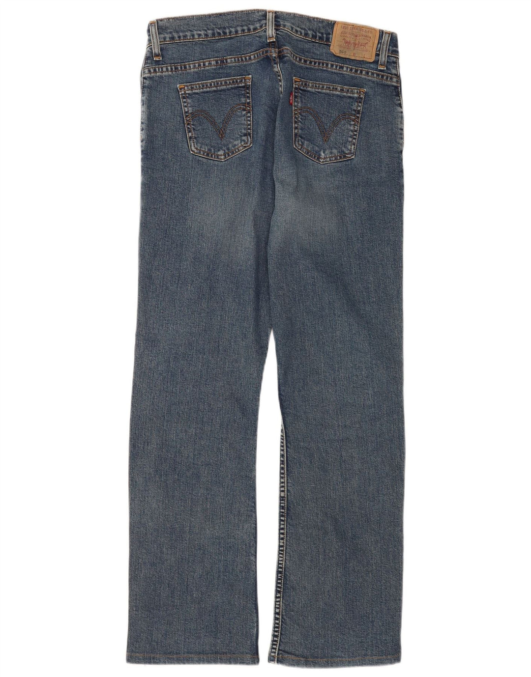 Damskie jeansy Levi's 560 Straight W30 L29 Niebieskie bawełniane