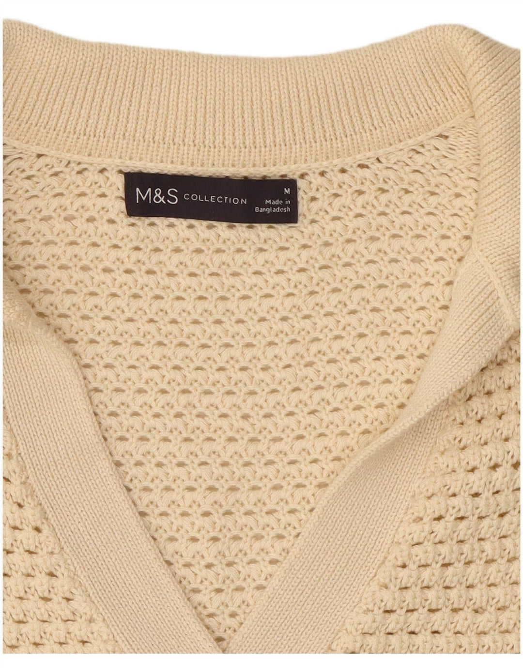 Marks & Spencer Damski sweter polo z krótkim rękawem, UK 14, średni B