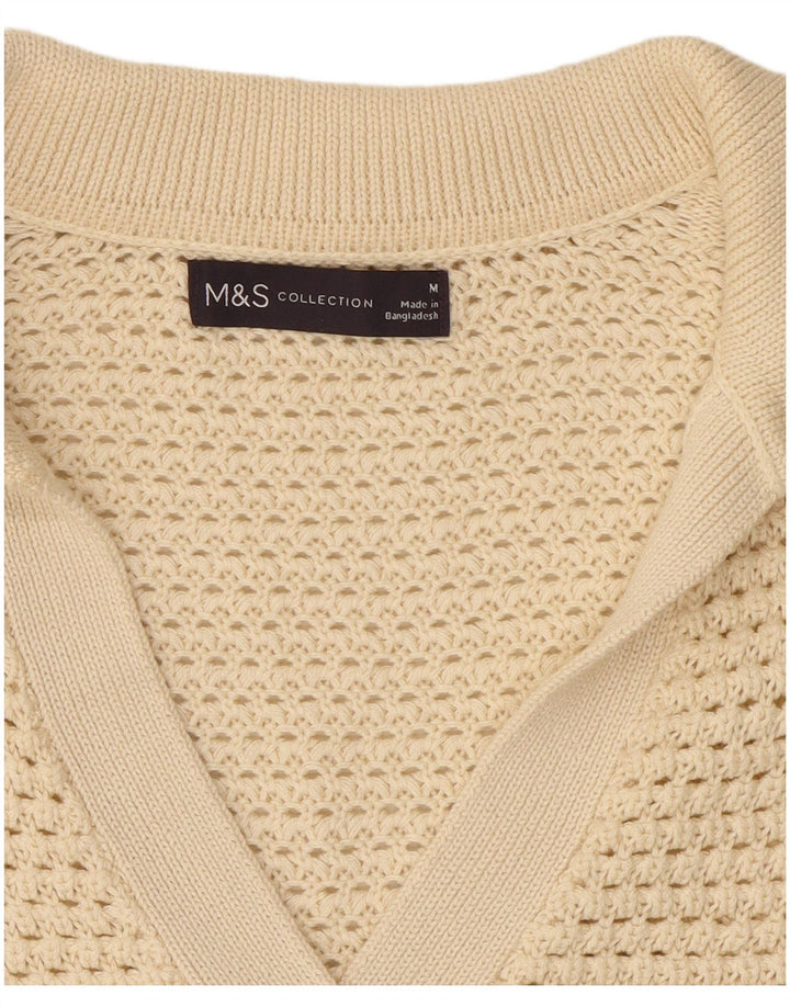 Marks & Spencer Damski sweter polo z krótkim rękawem, UK 14, średni B