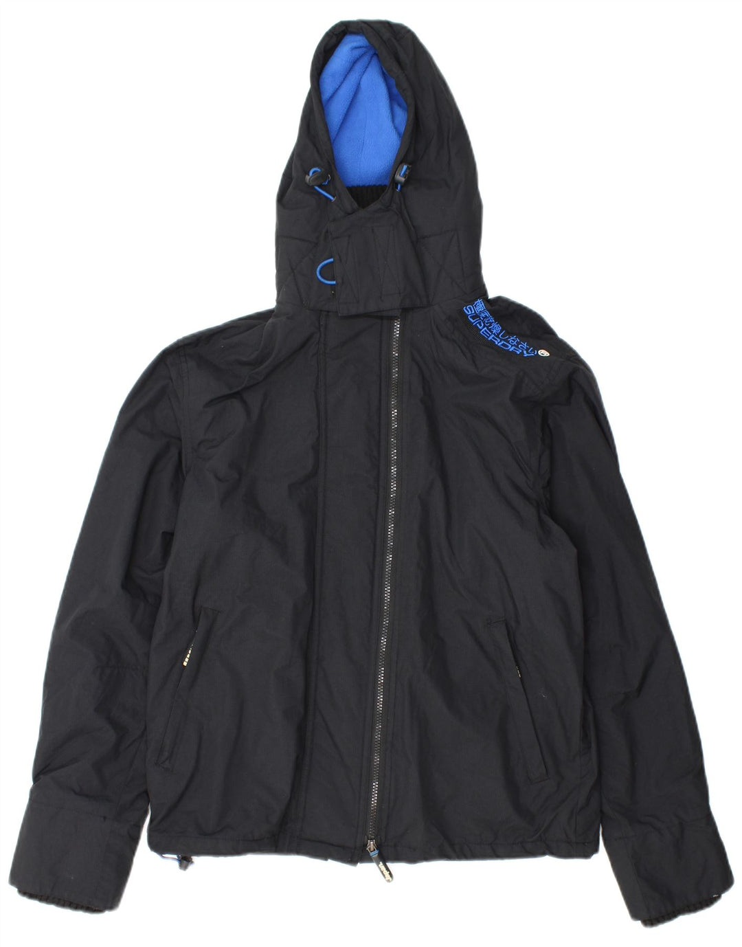 Damska kurtka wiatrówka SUPERDRY Graphic UK 14, średnia czarna