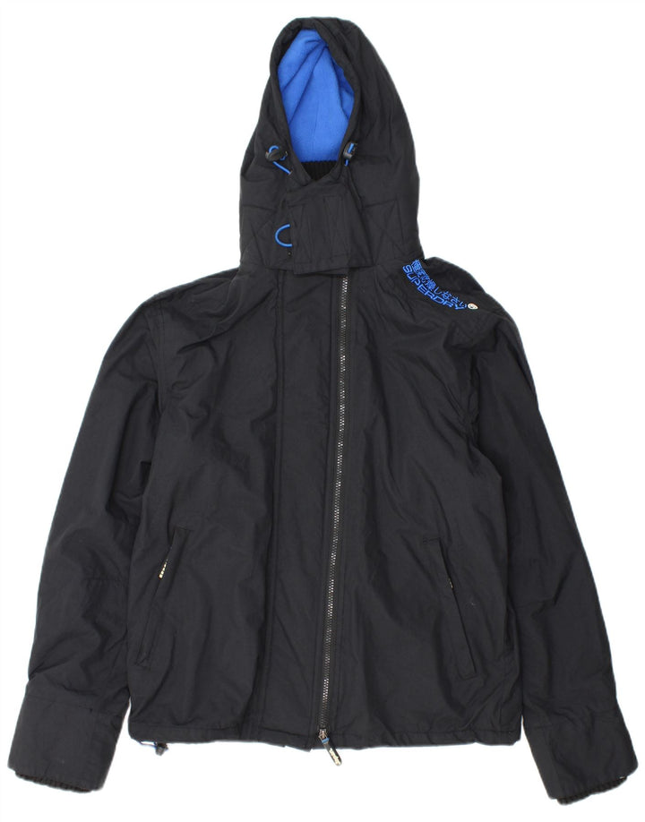 Damska kurtka wiatrówka SUPERDRY Graphic UK 14, średnia czarna