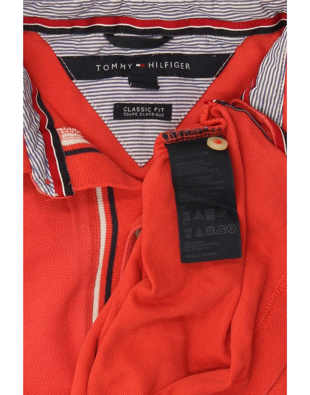 Męska koszulka polo Tommy Hilfiger o klasycznym kroju, średnia czerwona, bawełniana