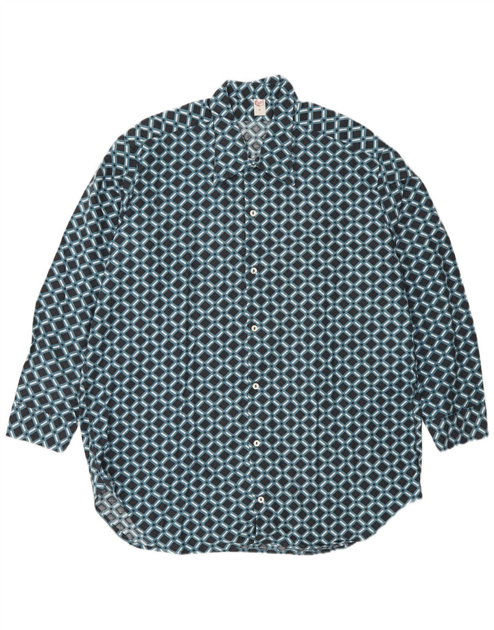 Koszula męska EICHSFELD KONFEKTION rozmiar 44 XL Niebieska geometryczna retro