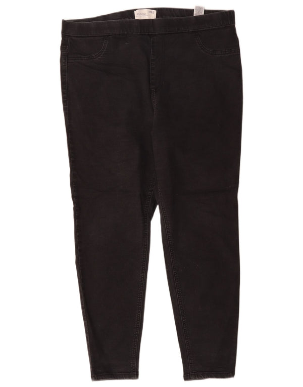 Marks & Spencer Damskie jeansy Crop Jegging UK 16 Large W32 L25 Czarna bawełna