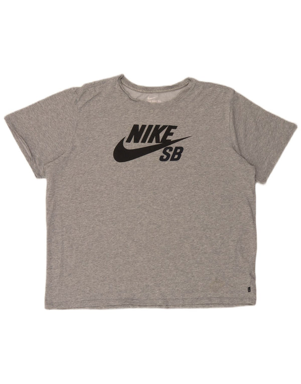 Męski T-shirt Nike Athletic Cut Graphic Top 2XL Szary nakrapiany