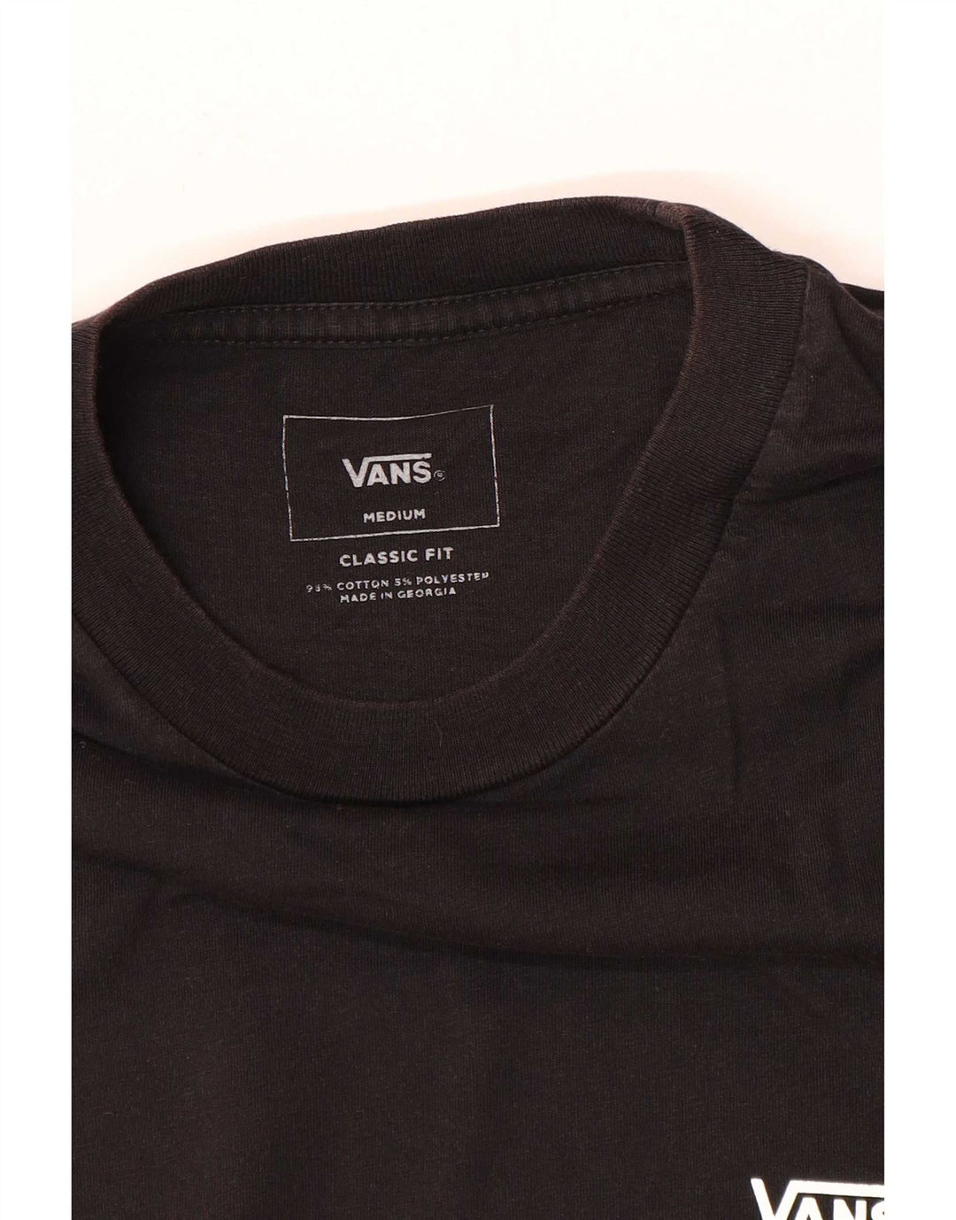 Męska koszulka t-shirt Vans o klasycznym kroju, w kolorze średniej czerni