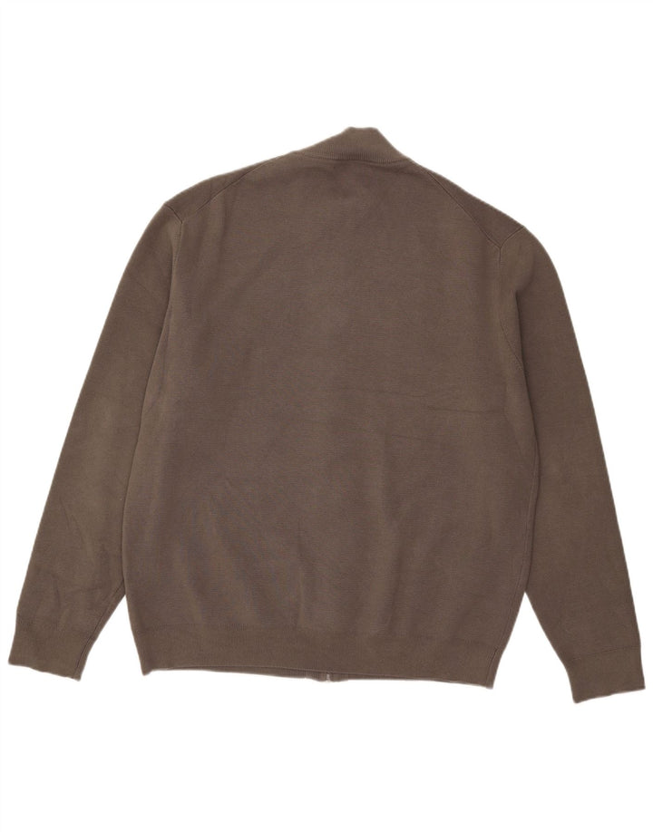 Męski sweter rozpinany Massimo Dutti XL, szary, bawełniany