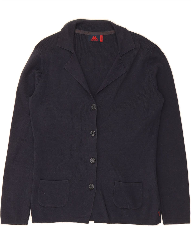 KAPPA Womens Cardigan Sweater UK 10 Small Navy Blue Cotton Vintage Kappa and Second-Hand Kappa from Messina Hembry 