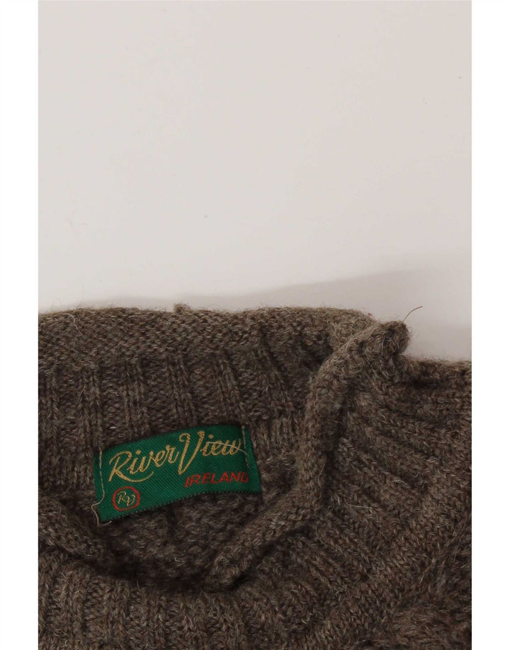 Vintage męski sweter z golfem XL, brązowy