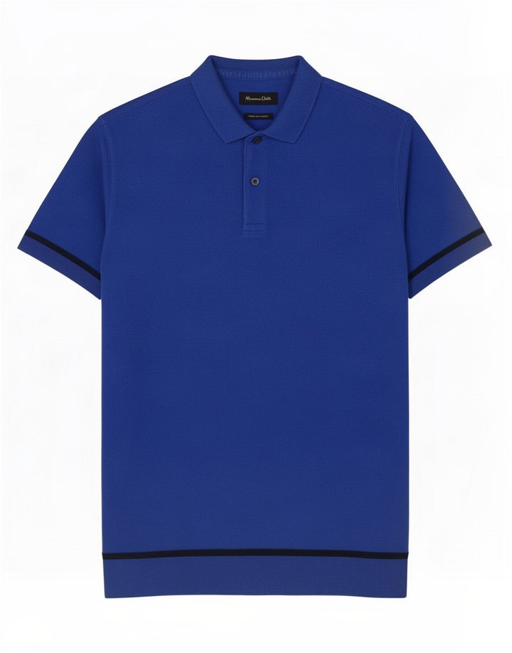 Męska koszulka polo Massimo Dutti w duże niebieskie paski