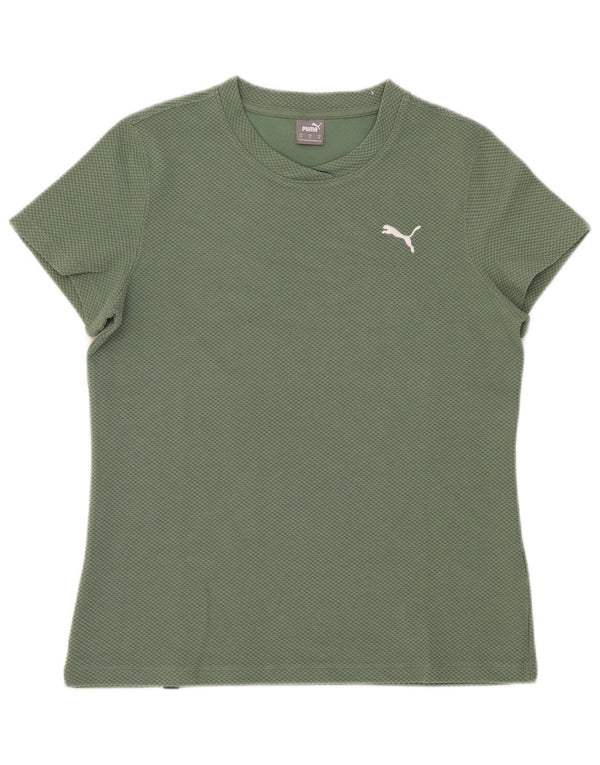 T-shirt damski Puma Top UK 12 Średni zielony bawełniany