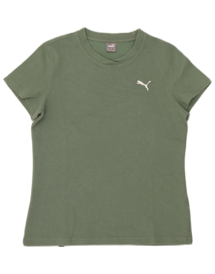 T-shirt damski Puma Top UK 12 Średni zielony bawełniany