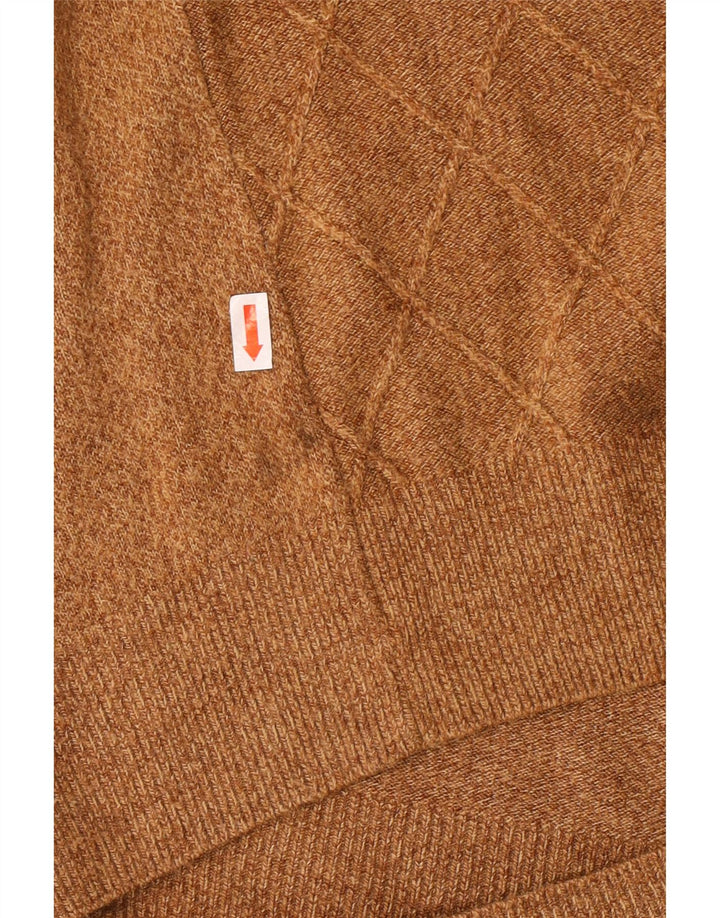 Męski sweter z wycięciem pod szyją Dockers, duży brązowy Argyle/Akryl diamentowy