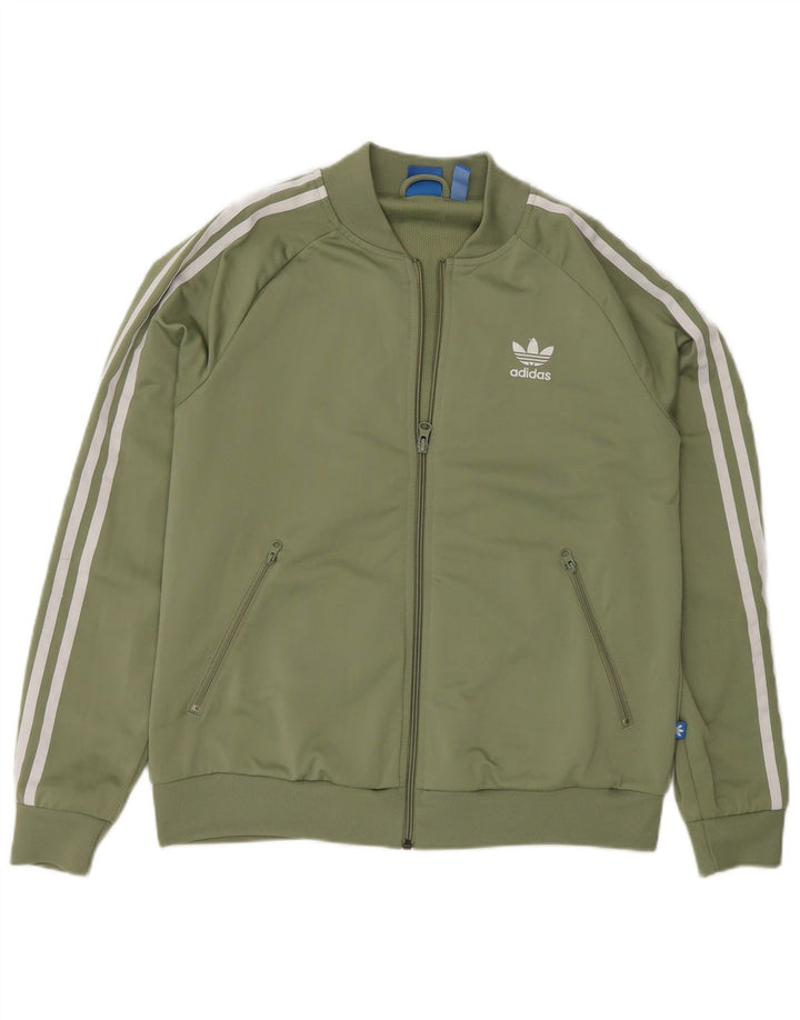 Damska kurtka dresowa Adidas Graphic UK 16, duża, zielona, poliestrowa