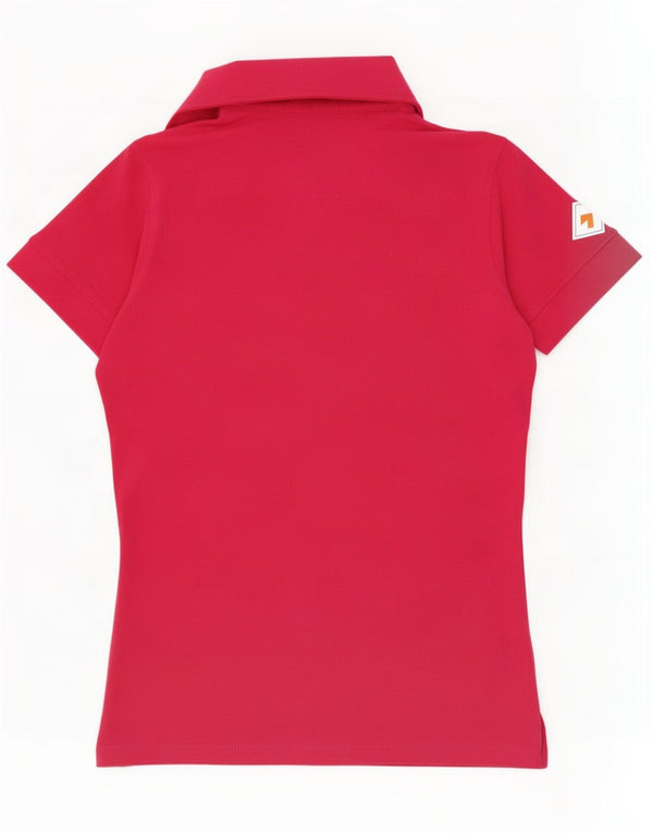 Slam Womens Polo Shirt UK 10 Small Pink