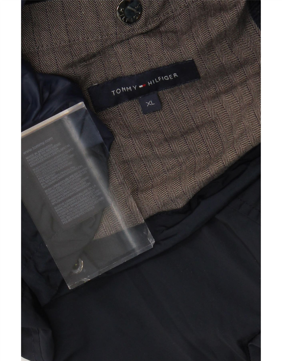 Męska kurtka użytkowa TOMMY HILFIGER UK 42 XL, granatowa, poliestrowa