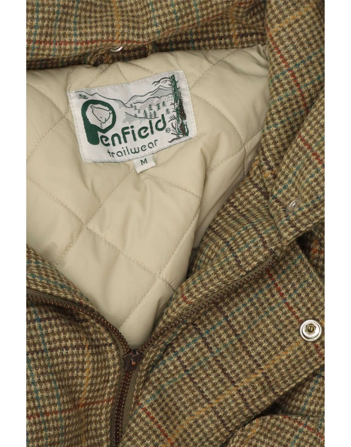 Męska wyściełana kurtka z kapturem Penfield UK 38 Medium Khaki Houndstooth