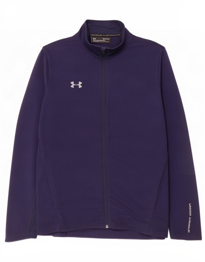 Męska kurtka dresowa Under Armour z grafiką, średni granatowy poliester