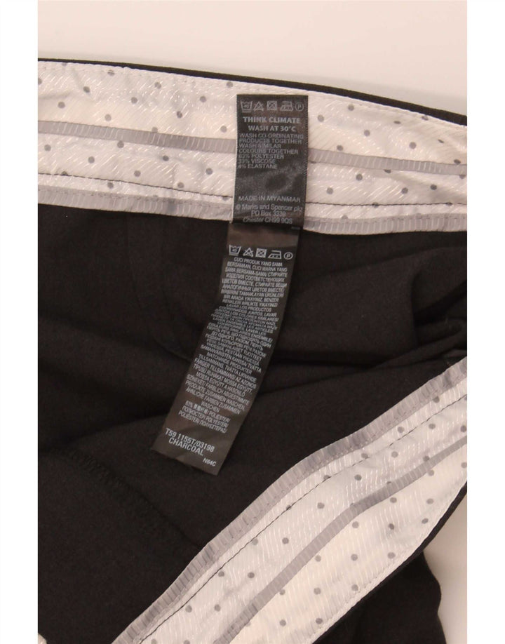 Marks & Spencer Damskie proste spodnie codzienne W34 L29 Szary poliester