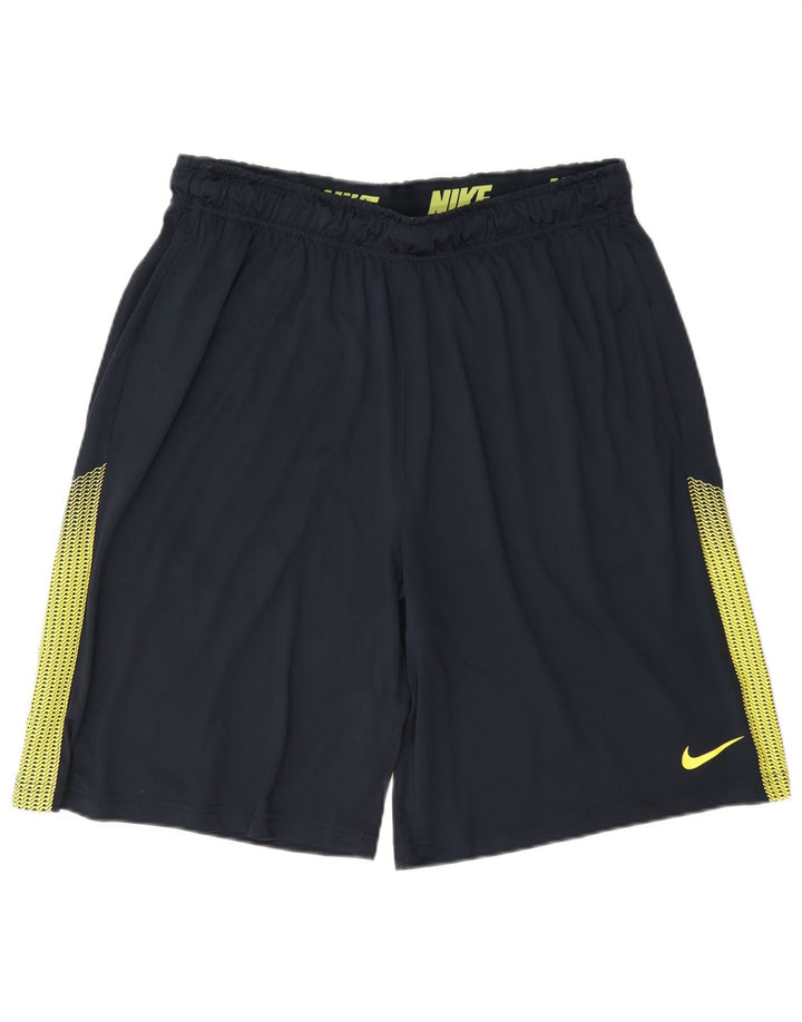 Męskie spodenki sportowe Nike Dri Fit, duży, granatowy, poliestrowy blok kolorów