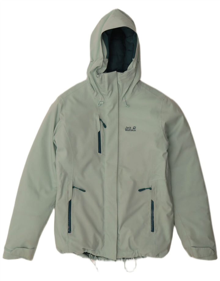 Damska kurtka z kapturem, oversize, wyściełana Jack Wolfskin, UK 8/10, mała zielona