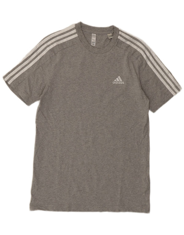 Adidas Męska Koszulka Top Mała Szara Bawełna