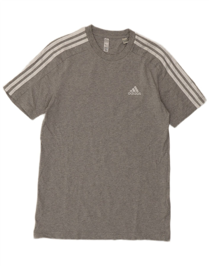 Adidas Męska Koszulka Top Mała Szara Bawełna