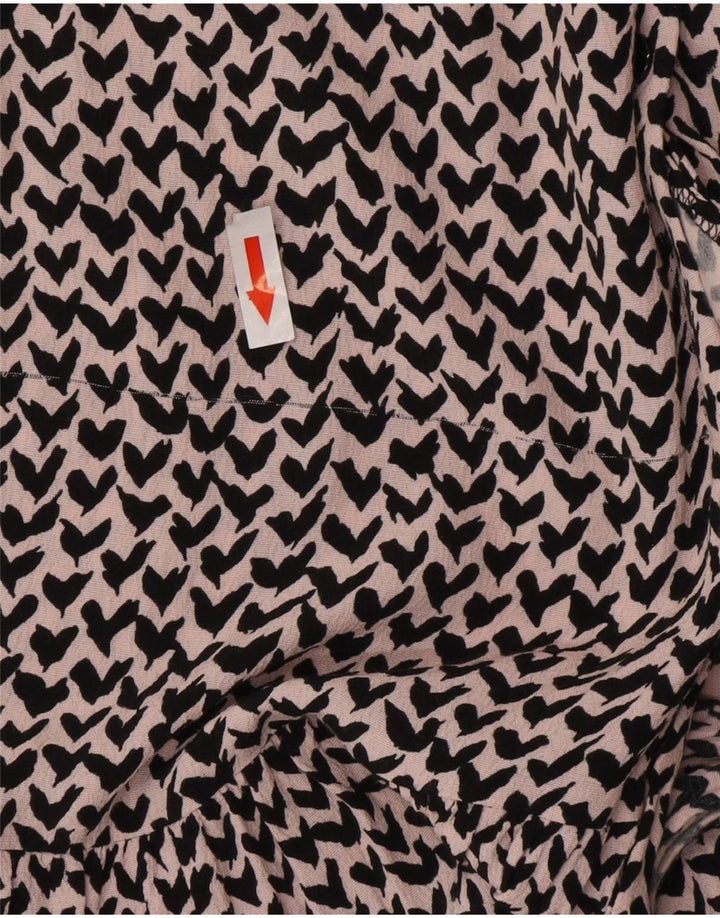 Damska sukienka maxi Whisper z abstrakcyjnym wzorem UK 10 Small Pink wiskoza