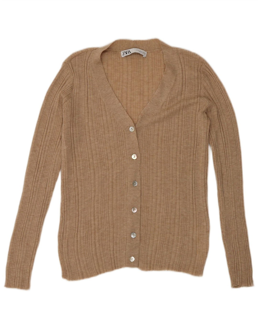 Sweter damski Zara Cardigan UK 10 Small Beżowy nylon