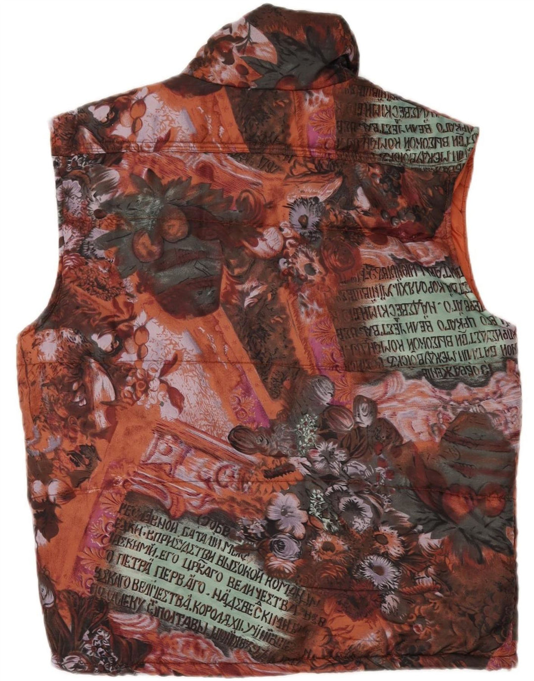 Męska wyściełana kamizelka z grafiką REPRISE UK 36, mała, wielokolorowa w kwiaty