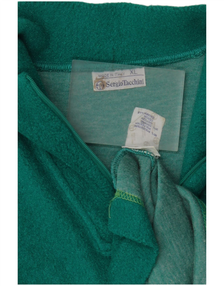 Męski sweter polarowy Sergio Tacchini z zamkiem błyskawicznym XL, zielony, poliestrowy