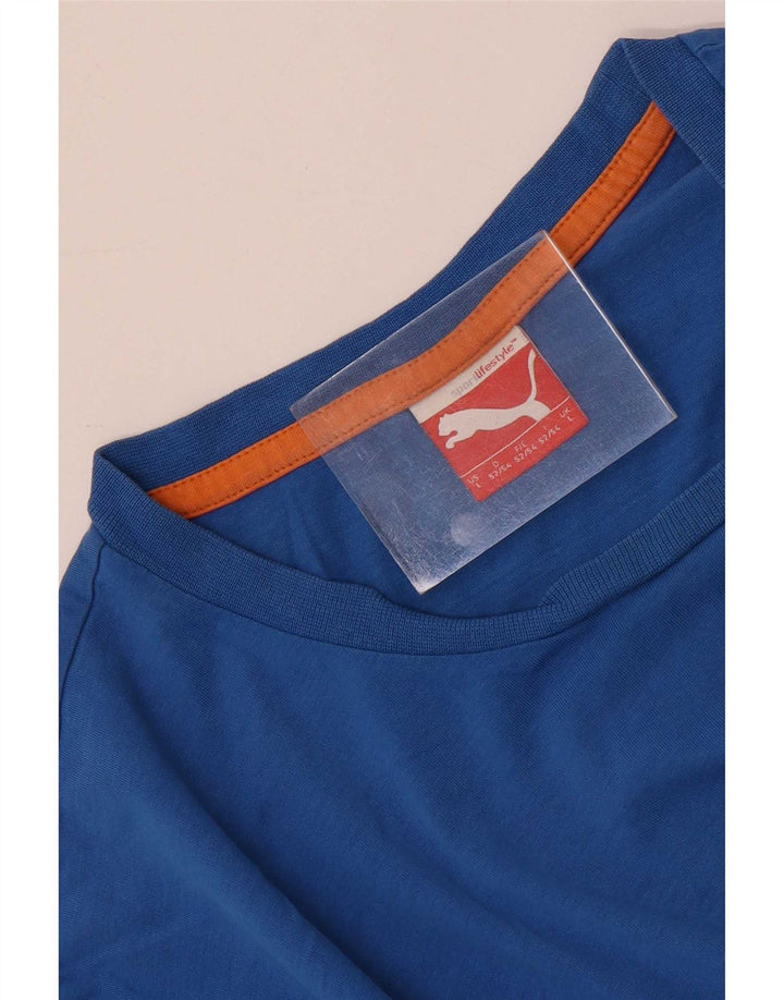 T-shirt męski Puma, duży, niebieski