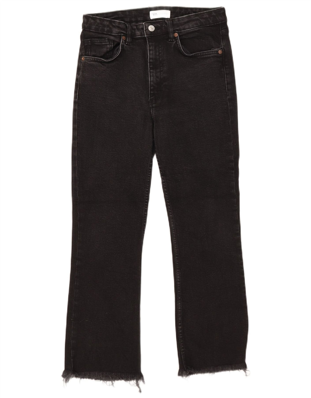 Dżinsy damskie Zara Cropped EU 38 Small W28 L25 Czarne